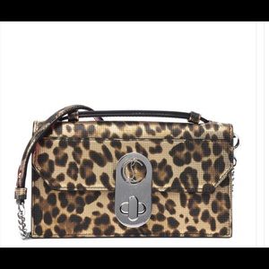 Christian Loubotin Metallic Calfskin Coins Leopard